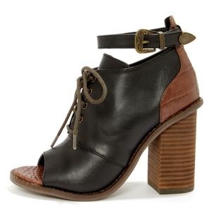 Kelsi Dagger Bina Black & Brown Bootie